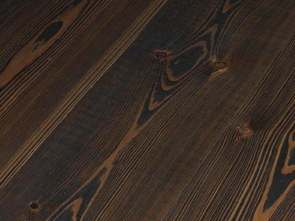 Burnt ash softwood plank